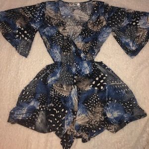 Blue and Gray Mystic Romper